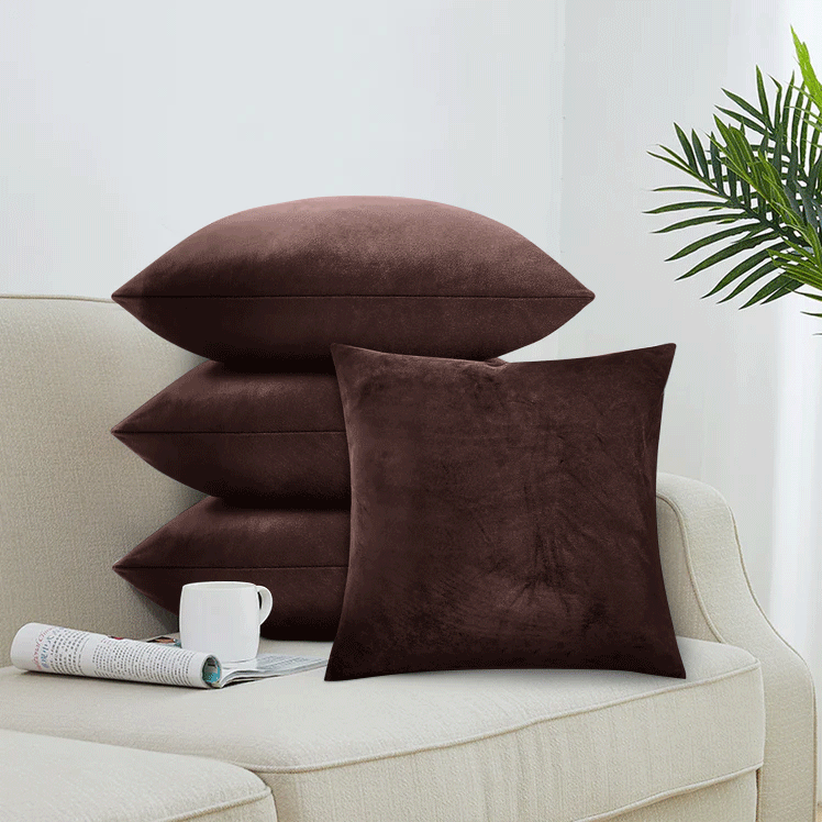 Filled Cushions & Velvet Covers 4 Pack