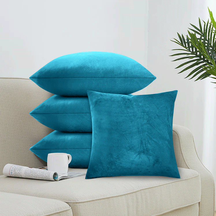 Filled Cushions & Velvet Covers 4 Pack