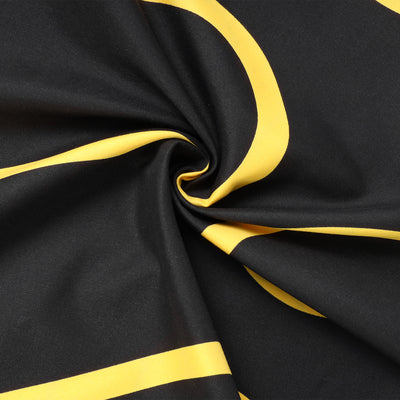Black & Ochre Duvet Cover Waves Printed