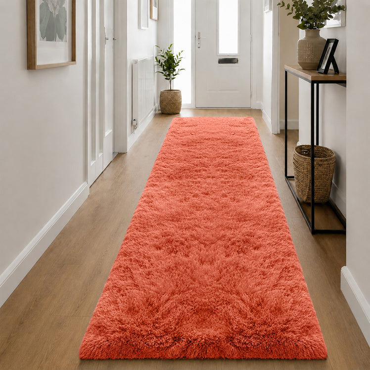 Fluffy Large Shaggy Rug Rust