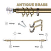 Extendable Eyelet Curtain Pole Crystal Diamond Finials