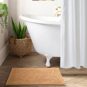 Beige Chenille Bath Mat