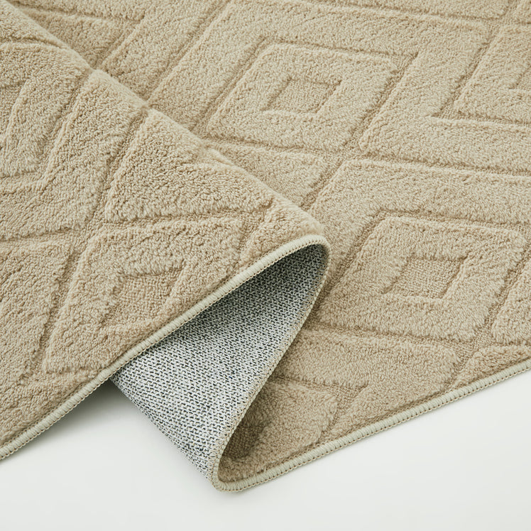 Shaggy Pile Rug - Hollow Square Tufted Area Carpet & Runner
