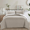 Beige Striped Bedding Duvet Cover Set