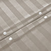 Beige Striped Bedding Duvet Cover Set