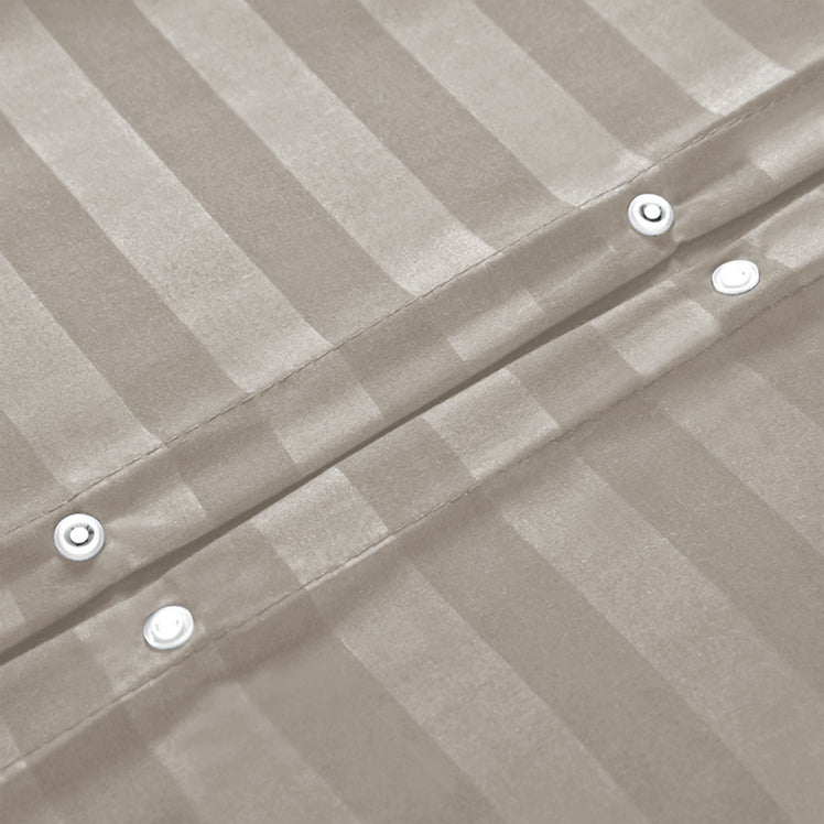 Beige Striped Bedding Duvet Cover Set