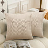 2 & 4 Pack Cushion Covers Chevron Design Velvet Fabric
