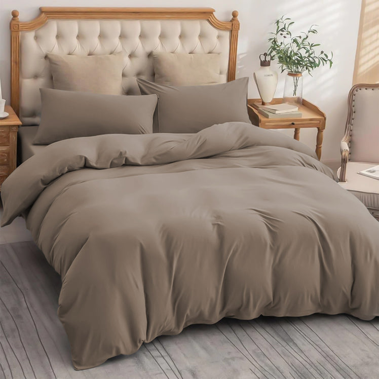 4 Piece Bedding Set Duvet Cover, Pillowcases & Fitted Sheet
