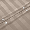 Beige Striped Bedding Duvet Cover Set