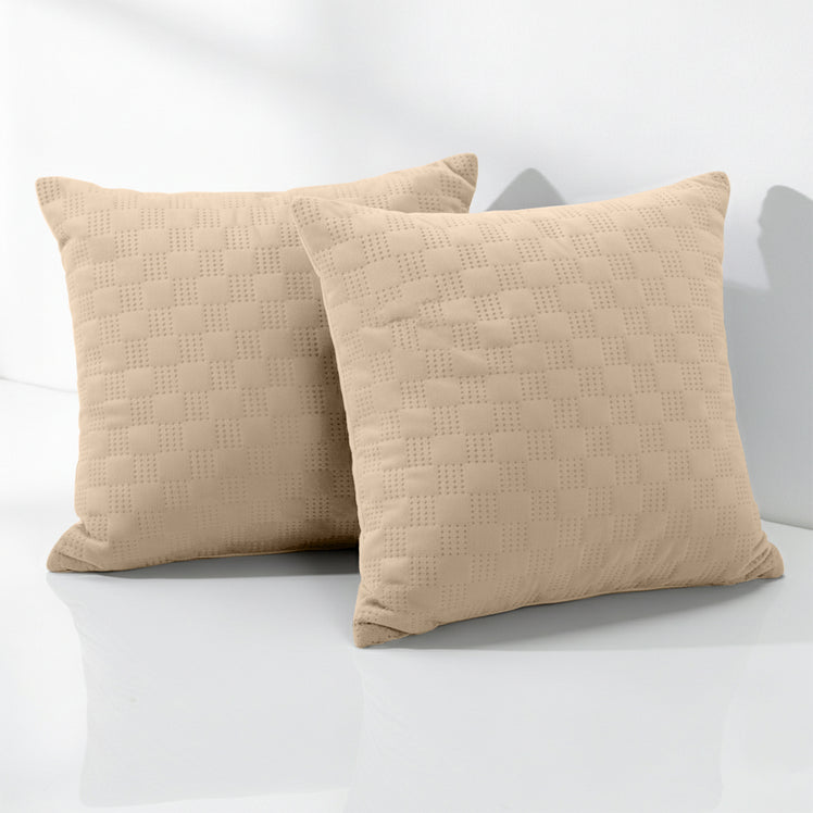 Check Embossed Velvet Cushion Cover