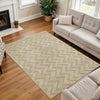 Geometric Embossed High-Low Pile Area Rug
