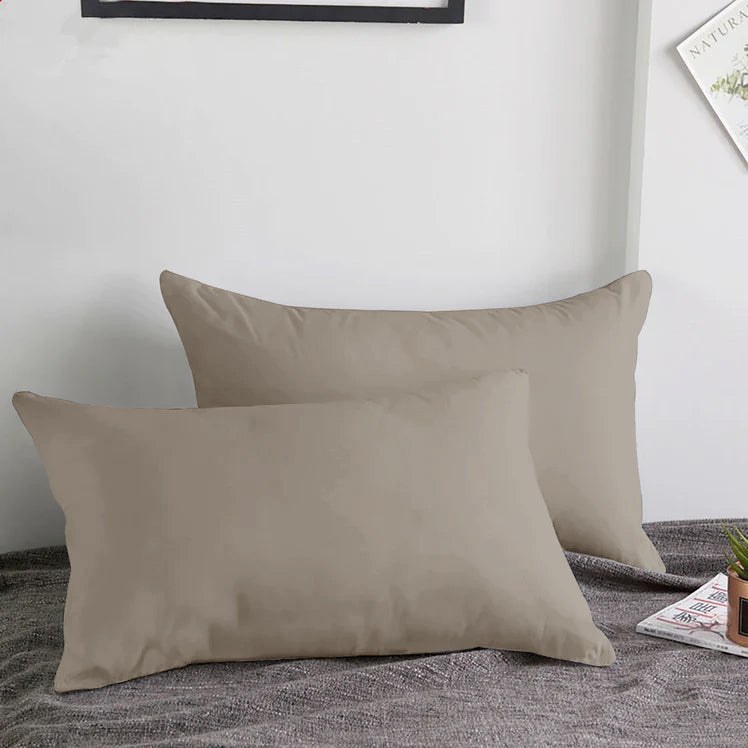Housewife Pillowcase Pair Microfiber Plain Pillow Covers