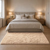 Beige Shaggy Rug Large Fluffy Shag Pile
