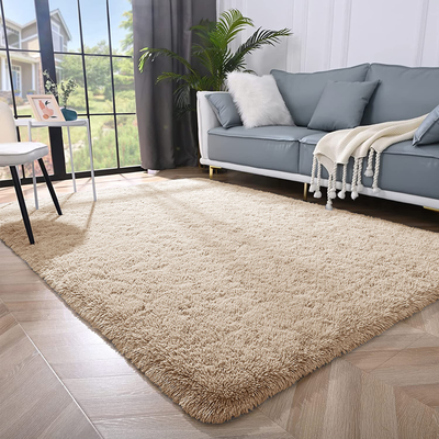 Cream Shaggy Rug Large Faux Fur Fluffy Shag Pile Rugs