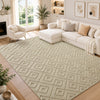 Geometric Embossed High-Low Pile Area Rug
