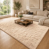 Beige Shaggy Rug Large Fluffy Shag Pile