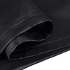 Black Satin Silk Pillowcases Pair