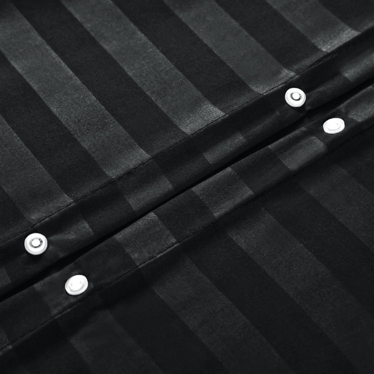 Black Striped Bedding Duvet Cover Set