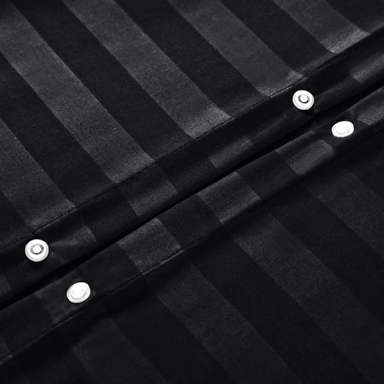 Black Striped Bedding Duvet Cover Set
