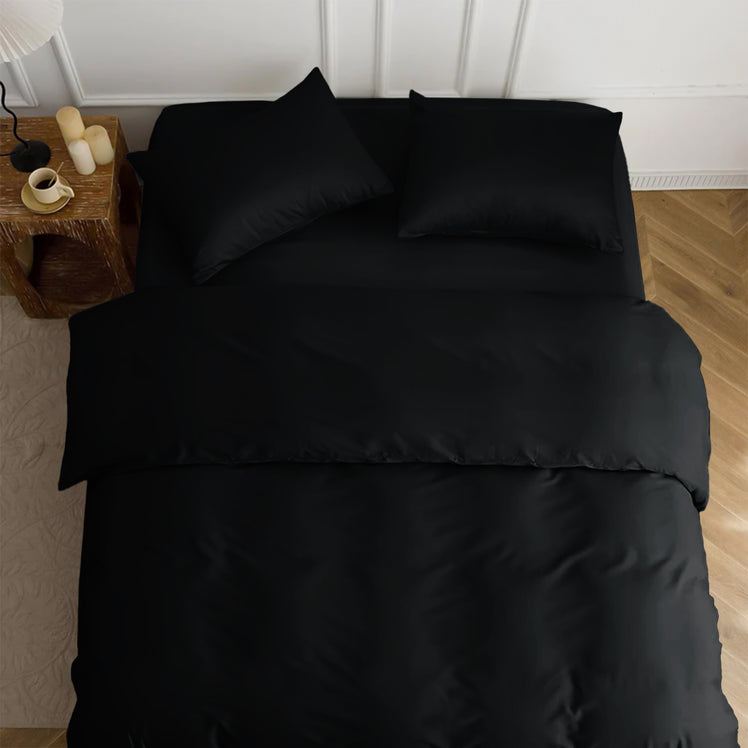 4 Piece Bedding Set Duvet Cover, Pillowcases & Fitted Sheet