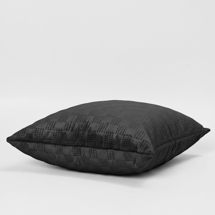 Check Embossed Velvet Cushion Cover