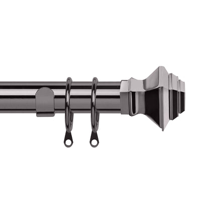 Adjustable Curtain Pole Decorative Square Finials