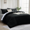 4 Piece Stripe Bedding Set - Duvet Cover, Fitted Sheet & Pillowcases