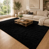 Black Shaggy Rug Large Soft Fluffy Shag Pile