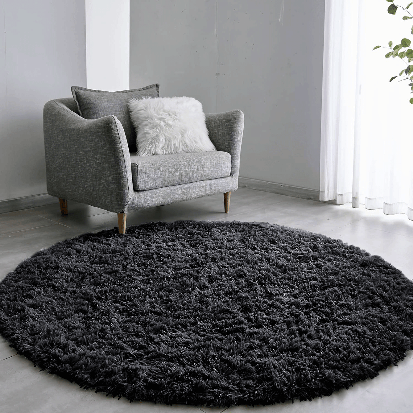 Circular Rug Traceable Fluffy Round Rugs - Large Circular Rugs – Yorkshire Bedding