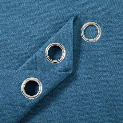 Heavy Thermal Blackout Linen Curtains For Bedroom