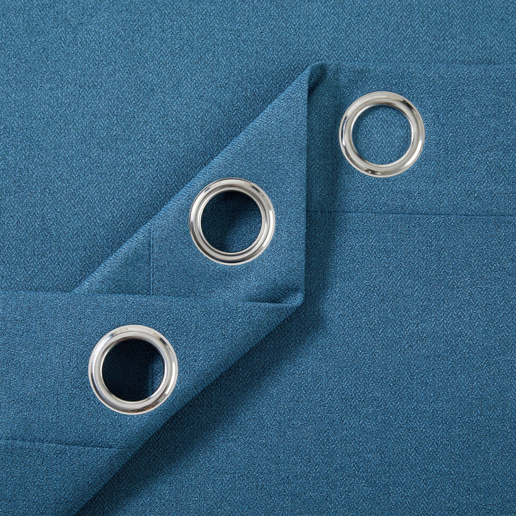 Heavy Thermal Blackout Linen Curtains For Bedroom