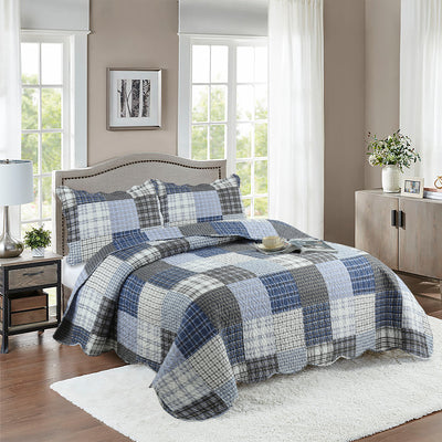 Quilted Embossed Bedspread Set