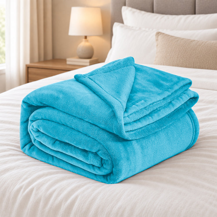Fleece Throw Blankets Single Double King Size
