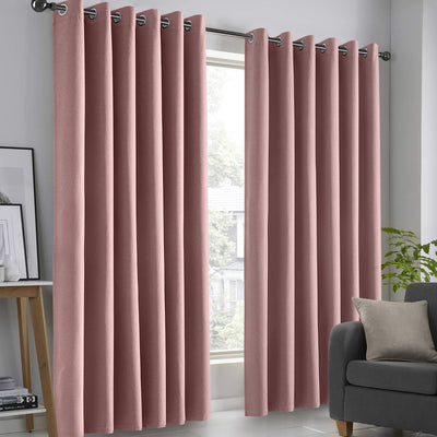 Heavy Thermal Blackout Linen Curtains For Bedroom