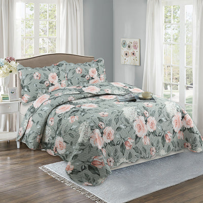 Quilted Embossed Bedspread Set