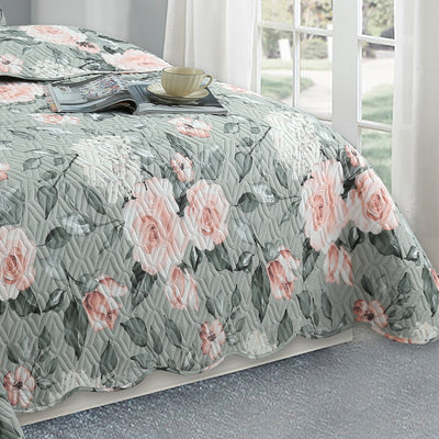 Quilted Embossed Bedspread Set