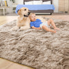 Tie Dye Beige Shaggy Rug