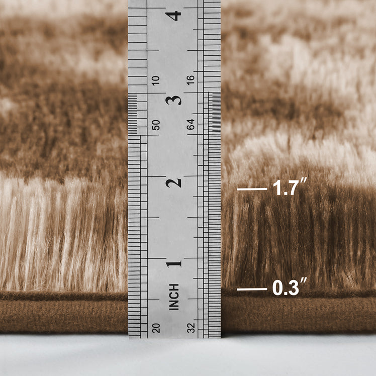 Tie Dye Beige Shaggy Rug