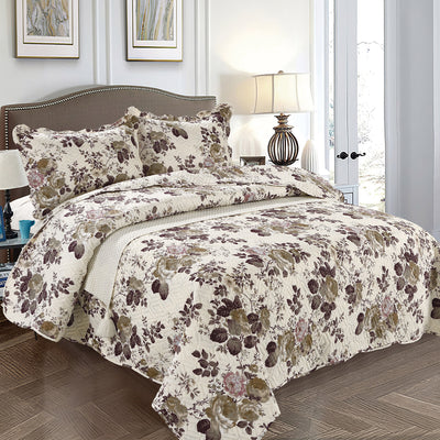 Quilted Embossed Bedspread Set
