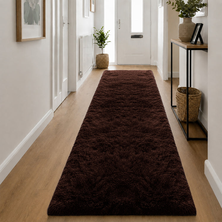 Brown Shaggy Rug Large Fluffy Shag Pile