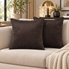 4 Pack Velvet Striped Corduroy Cushion Covers
