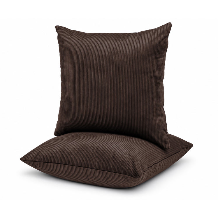 4 Pack Velvet Striped Corduroy Cushion Covers