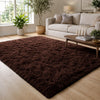 Brown Shaggy Rug Large Fluffy Shag Pile
