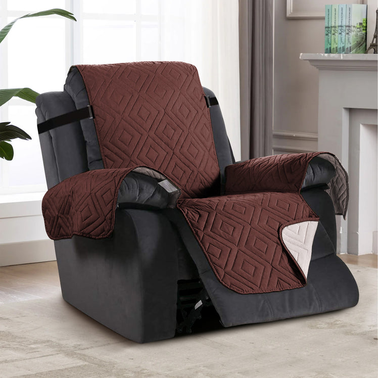 Recliner Sofa Covers Non-Slip Cover Waterproof Brown