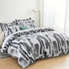 Brushed Striped Printed Duvet Cover