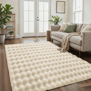 Soft Washable Bubble Textured Area Rug