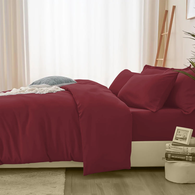 4 Piece Bedding Set Duvet Cover, Pillowcases & Fitted Sheet