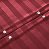 Burgundy Striped Duvet Cover Bedding Set