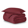 Burgundy Bedding Duvet Cover Set Plain