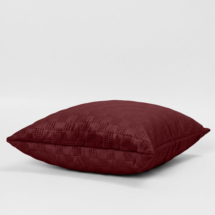 Check Embossed Velvet Cushion Cover
